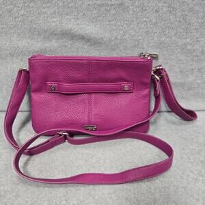 Jewell By Thirty One Magenta Pebbled Crossbody bag